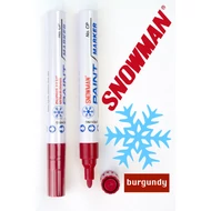 Lakkfilc CP burgundy Snowman - bordó