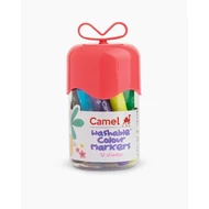 Filctoll szett 12 színű Washable colour Camlin - Korallpiros kupakkal