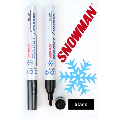 Lakkfilc CP black Snowman - fekete