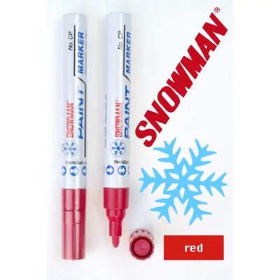 Lakkfilc CP red Snowman - piros