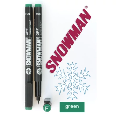 Alkoholos tűfilc OPF green Snowman - zöld