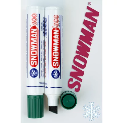 Alkoholos filc No.600 green vágott hegyű Snowman - zöld
