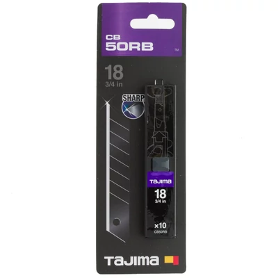 CB50RBC Tördelhető penge 18mm széles 10db fekete Tajima