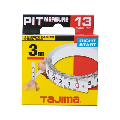 PIT-30FRC-EUR öntapadós mérőszalag 3m/13mm visszafelé számozott (PIT30FR) TAJIMA