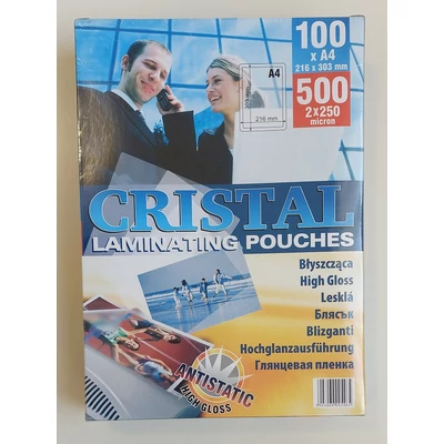 Laminálófólia A4 250 mikron 100 ív fényes