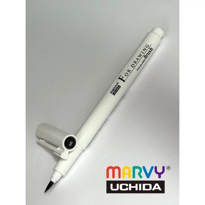 4600S ecsetvégű filctoll fekete Marvy for Drawing