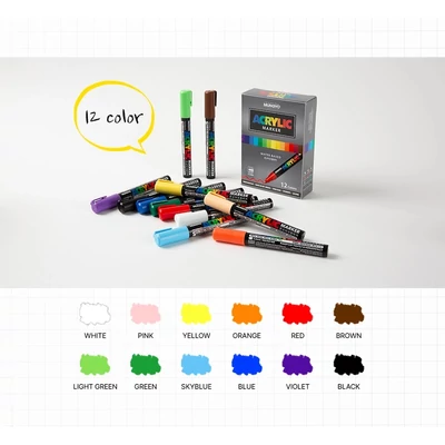 Acrylic Marker 12db akrilfilc Mungyo