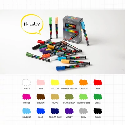 Acrylic Marker 6db akrilfilc Mungyo