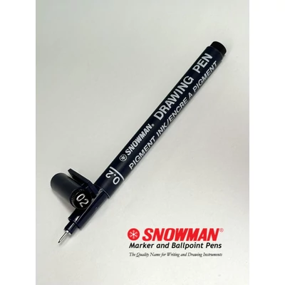 FT-700 0.2 vékony hegyű filctoll fekete Snowman Drawing Pen