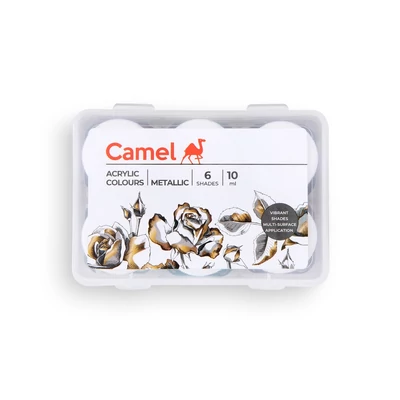 Akrilfesték szett 6 színű Metalic Colours Camlin
