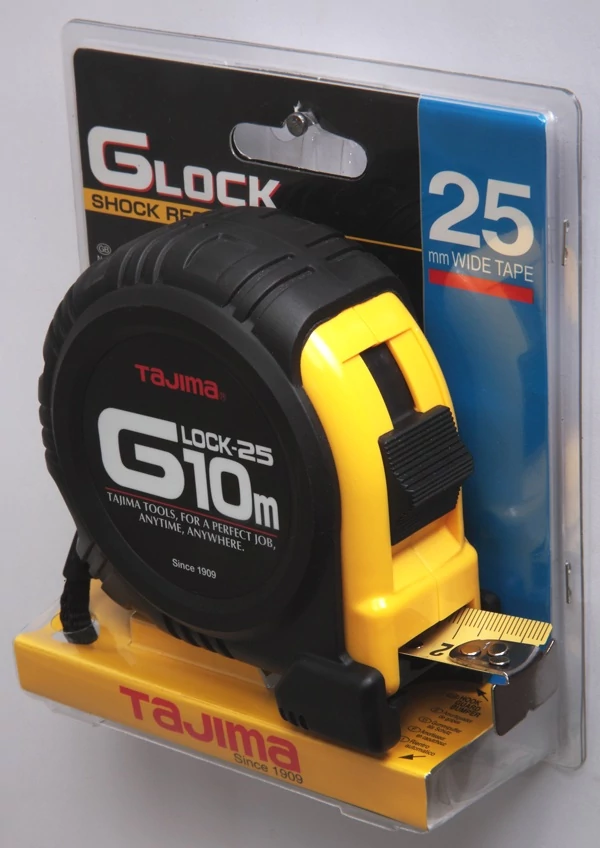 GL25-100EB-EUR mérőszalag 10m/25mm gumis Tajima G-Lock (G5PA0MY)