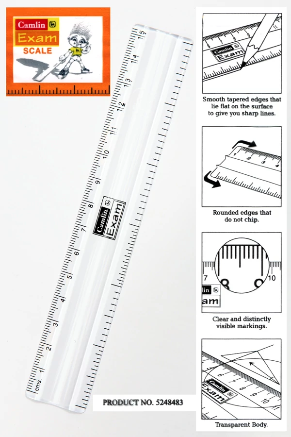 Vonalzó 15cm Camlin