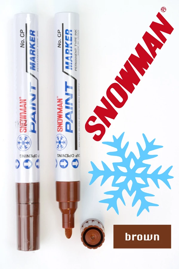 Lakkfilc CP brown Snowman - barna