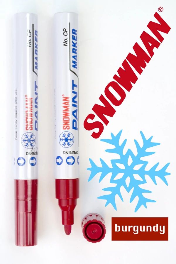 Lakkfilc CP burgundy Snowman - bordó