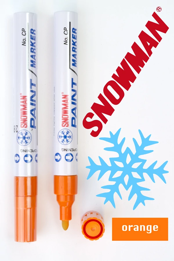 Lakkfilc CP orange Snowman - narancssárga