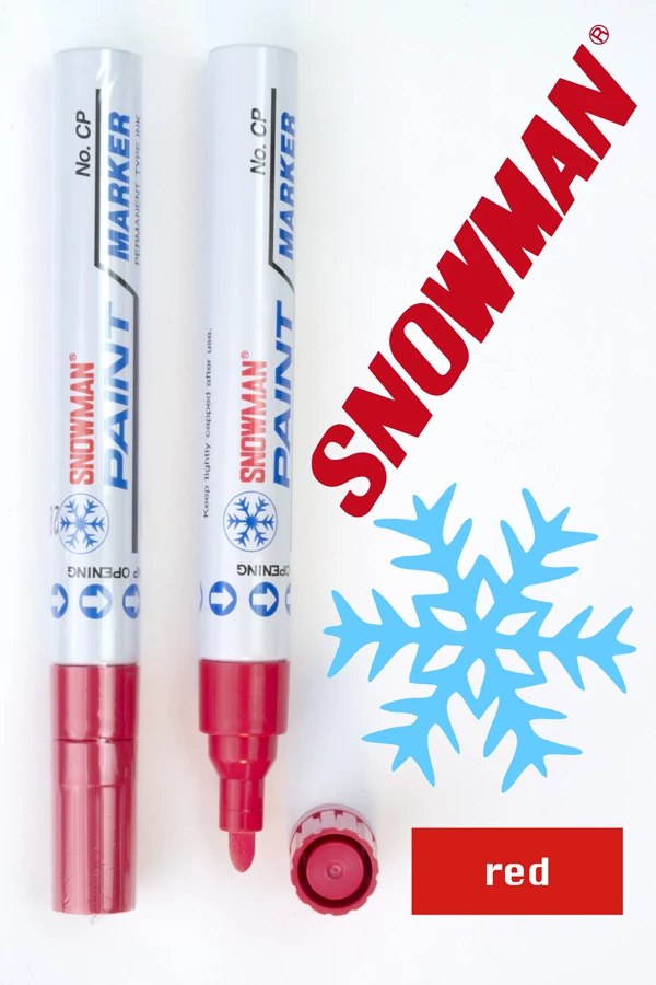 Lakkfilc CP red Snowman - piros