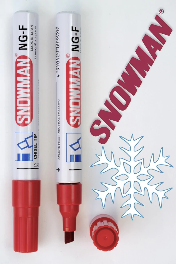 Alkoholos filc NGF red vágott hegyű Snowman - piros