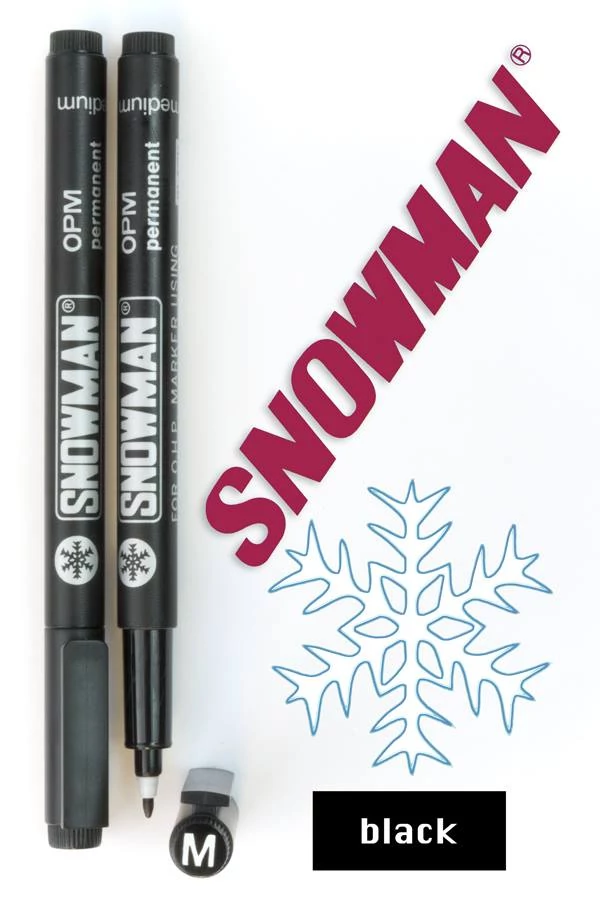 Alkoholos filc OPM black Snowman - fekete