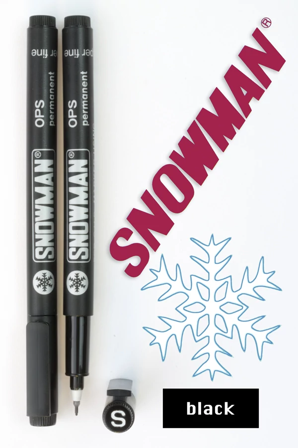 Alkoholos tűfilc OPS black Snowman - fekete