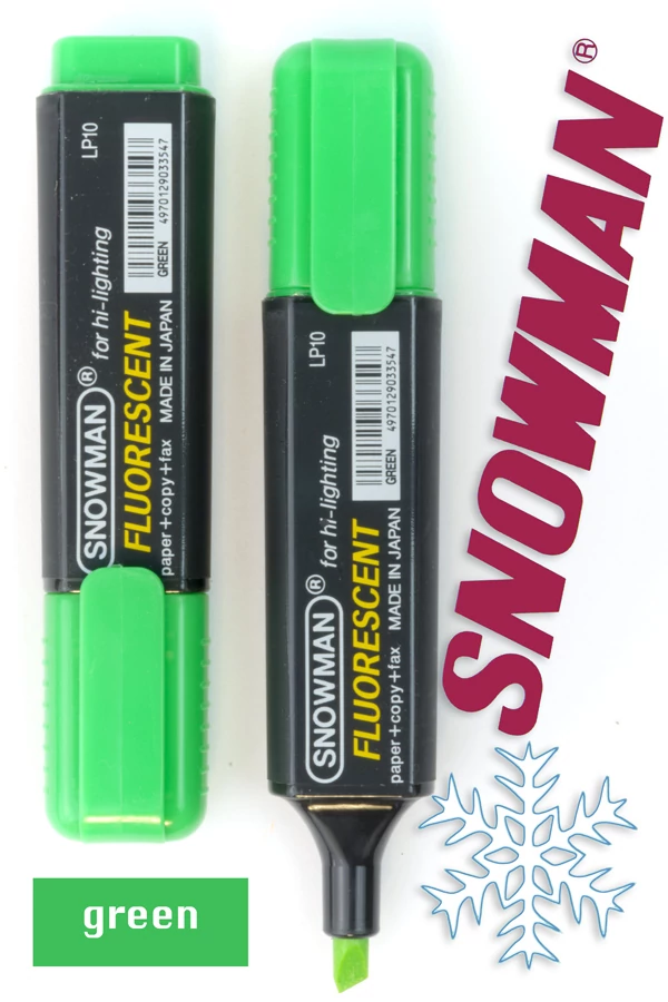 Szövegkiemelő LP green Snowman - zöld