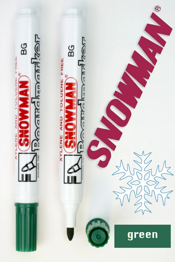 Táblafilc BG green letörölhető Snowman - zöld