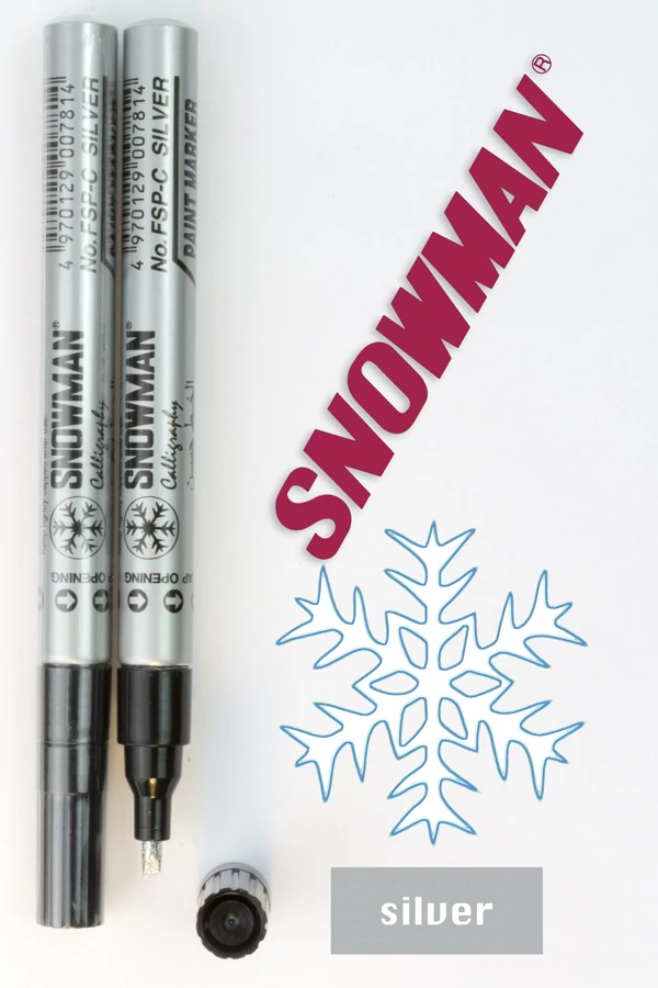 Lakkfilc FSP-C silver Snowman - ezüst Calligraphy