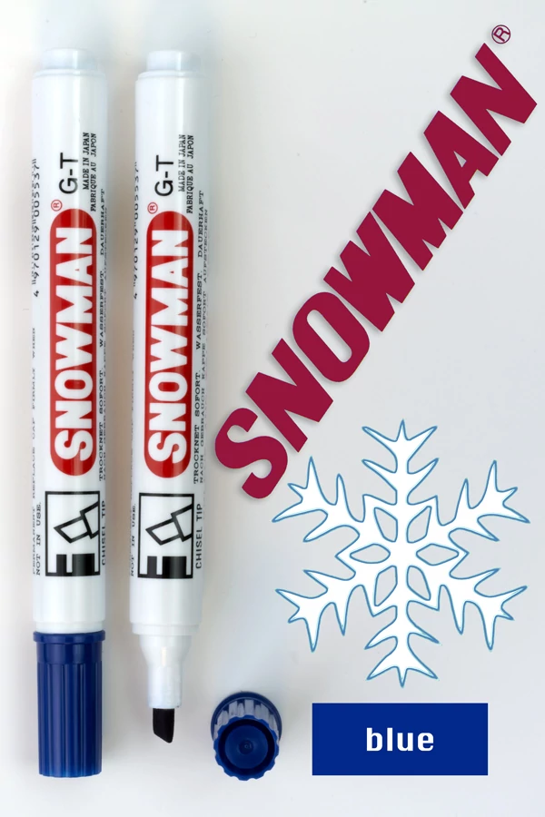 Alkoholos filc G-T blue vágott hegyű Snowman - kék