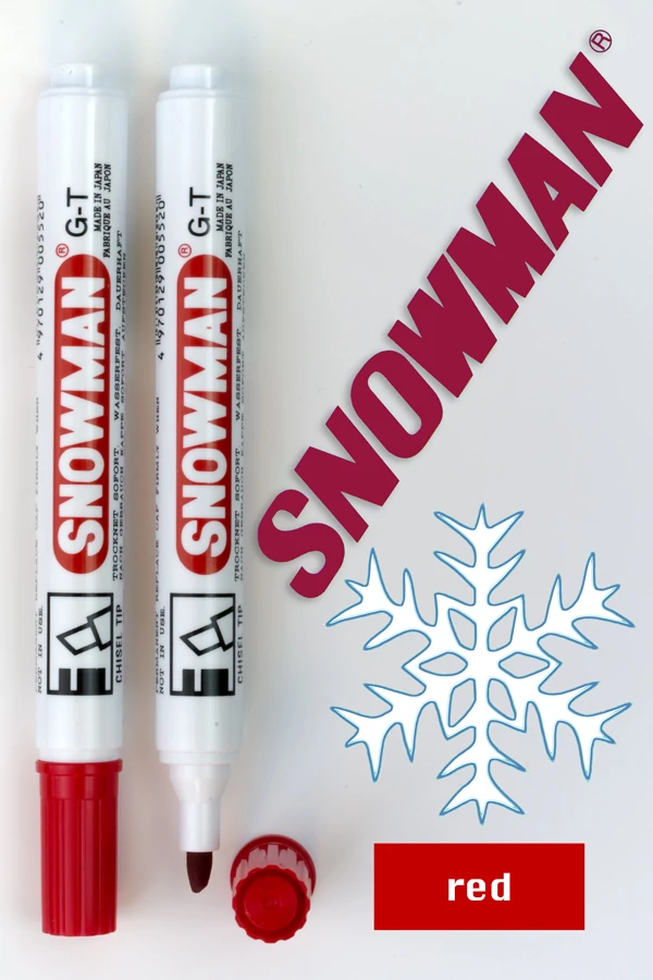 Alkoholos filc G-T red vágott hegyű Snowman - piros
