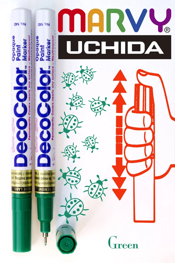 DecoColor lakkfilc tűhegyű Marvy 140S - 04 Green - zöld