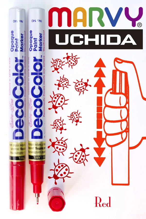 DecoColor lakkfilc tűhegyű Marvy 140S - 02 Red - piros