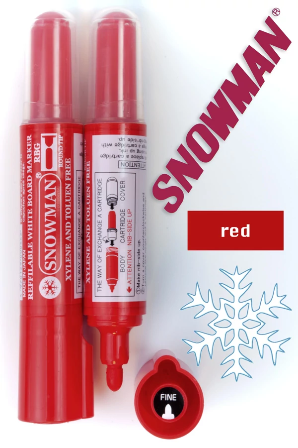 Táblafilc RBG letörölhető Snowman - piros