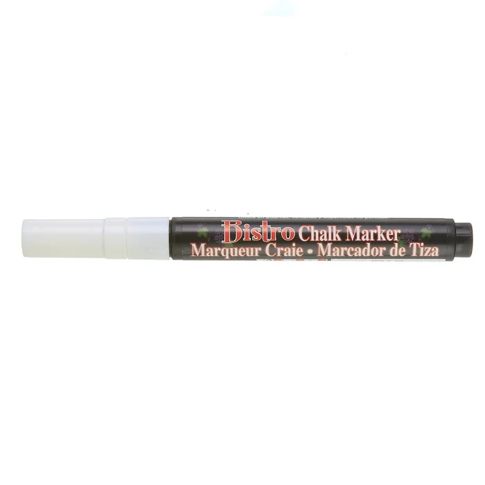 Krétafilctoll vékony fehér Bistro chalk marker Marvy - White