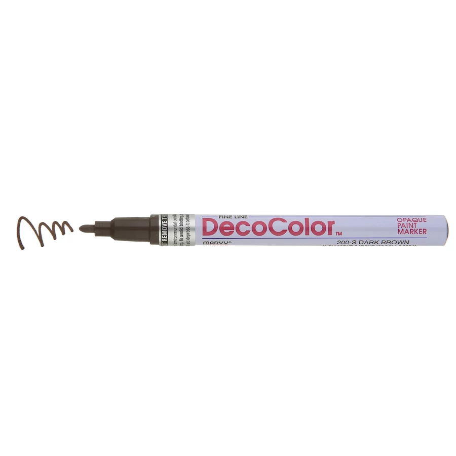 DecoColor lakkfilc vékony Marvy 200S - 18 Dark Borwn