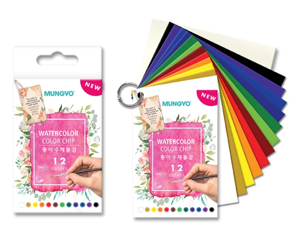 Akvarellfesték kártya 12db Color Chip Mungyo