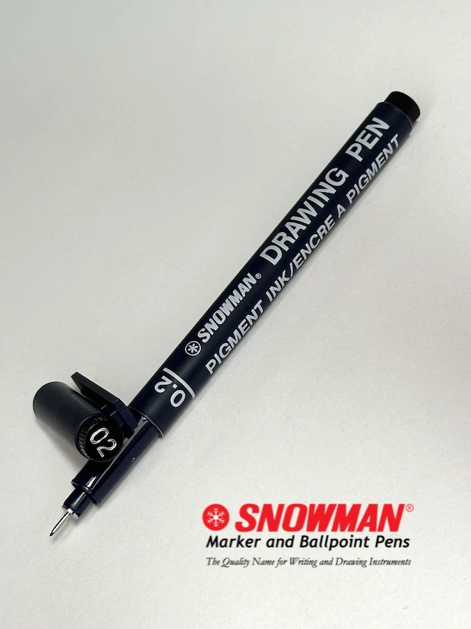 FT-700 0.2 vékony hegyű filctoll fekete Snowman Drawing Pen