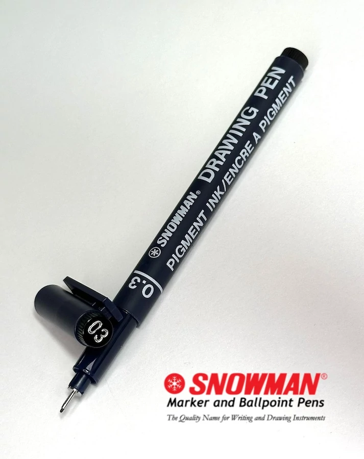 FT-700 0.3 vékony hegyű filctoll fekete Snowman Drawing Pen
