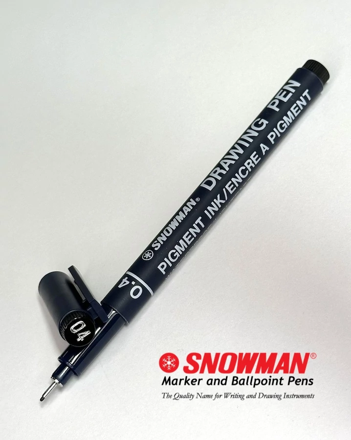 FT-700 0.4 vékony hegyű filctoll fekete Snowman Drawing Pen