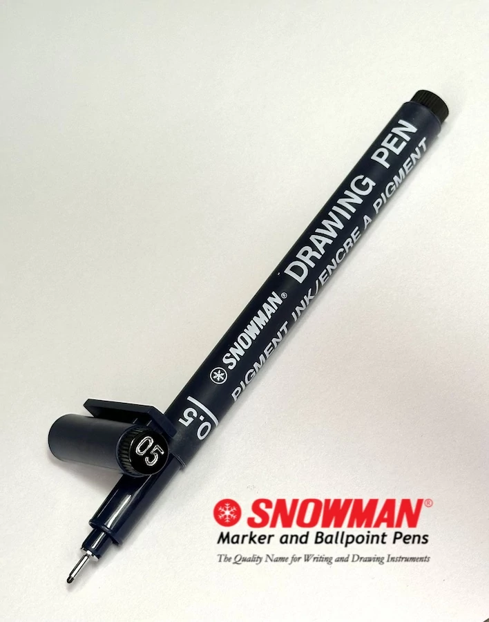 FT-700 0.5 vékony hegyű filctoll fekete Snowman Drawing Pen
