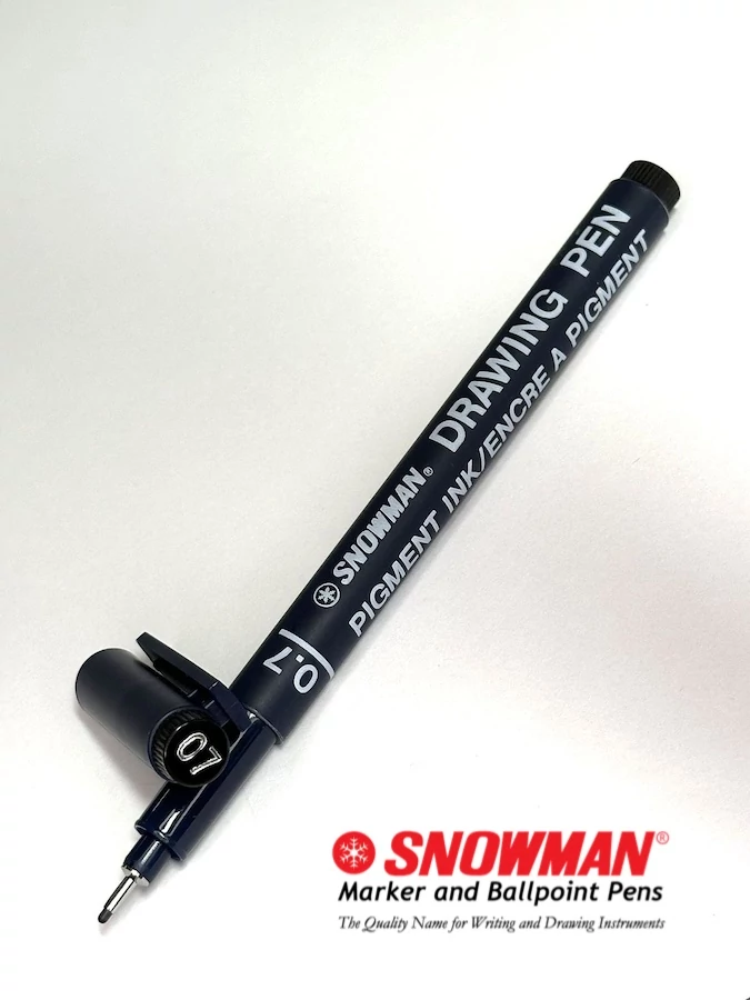 FT-700 0.7 vékony hegyű filctoll fekete Snowman Drawing Pen