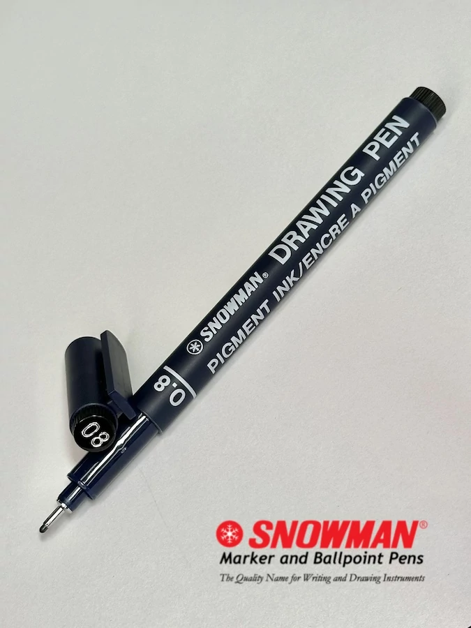 FT-700 0.8 vékony hegyű filctoll fekete Snowman Drawing Pen