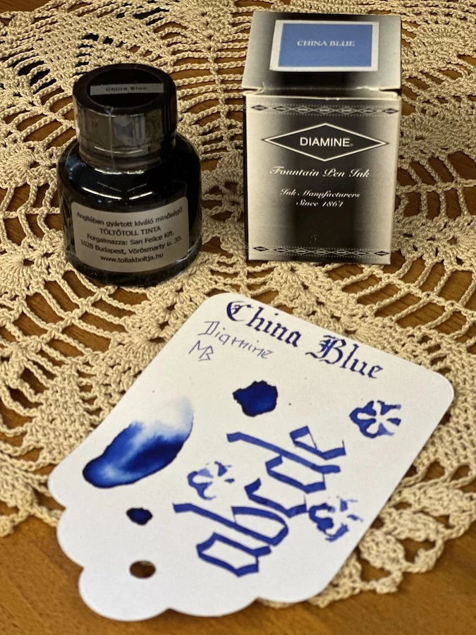 Töltőtolltinta 30ml Diamine - China blue 