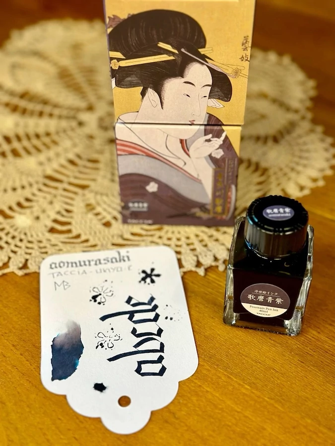 Ukiyo-e 40ml töltőtolltinta TACCIA - 14 Utamaro-aomurasaki