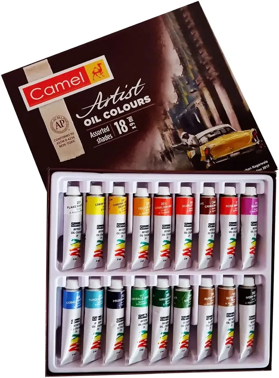 Olajfesték 18x9ml tubusos Camel